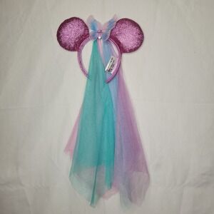 Disney Minnie Mouse‎ Ears- Princess Headband - Rainbow Tulle, Butterfly Sparkle